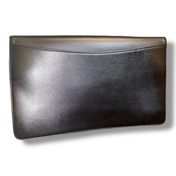 Dunhill Vintage Black Leather Document Clutch with Gold Lock - Picture 6 of 11